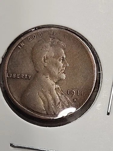 1911-D Lincoln Wheat Penny Cent Fine (F) Condition Rare Coin