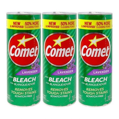 (3 Pack) Comet Lavender Scented All Purpose Cleaning Powder with Bleach 21oz 