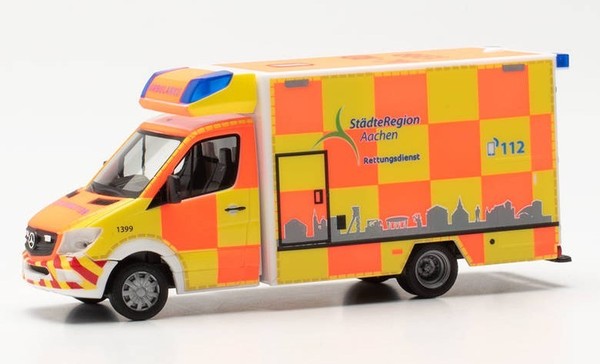 Herpa - Mercedes Sprinter 13 Fahrtec Rtw City Region Aachen - 1/87 - HER097284-image