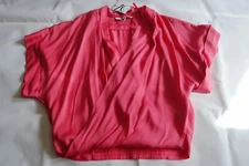 New Diane Von Furstenberg Clean Keiko Pink Silk Top Blouse Size P Tulip