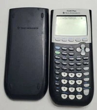 Texas Instruments TI-84 Plus Graphics Calculator  Black Gray Tested Working