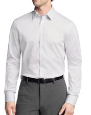 Calvin Klein Men's Slim Fit Stretch Dress Shirt, Blue Multi, M 15 34-35 