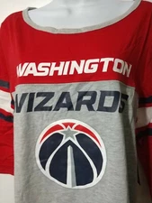 NBA Washington Wizards Shirt Women's  Raglan 3/4 Long Sleeve Tee Shirt XL New