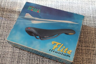Selle Italia Flite Titane – Jaune/Rouge – Vintage 1997 – Neuve – Fabriquée En Italie