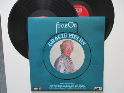LP - GRACIE FIELDS - FOCUS ON / 2 LP SET DECCA '' WASHED '' TOP ZUSTAND