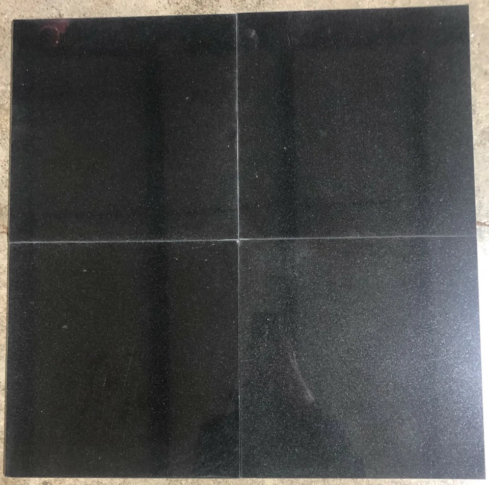 Black Granite Tile Remodel Stone Kitchen About 3x3 Sample PIECE T-97 - Image 4 of 4