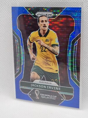 #/49  Jackson Irvine Australia 2022 Panini World Cup BLUE Prizm!