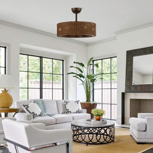 Parrot Uncle Ceiling Fans W/ Lights 18.1" Bladeless Residential Steel Bronze - Picture 9 of 9