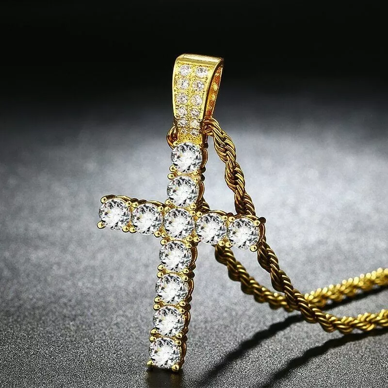Rope chain store cross necklace