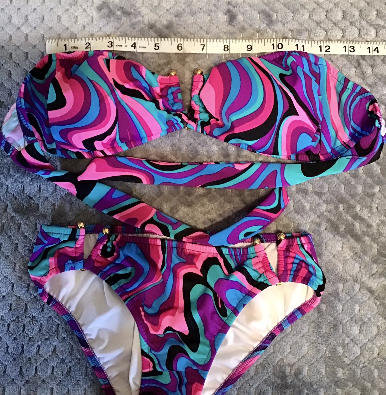 Venus Bikini, 2 bottom, C Top, bright, colorful, lined eBay