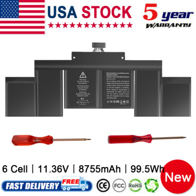 NEW Battery for Mid 2015 MacBook Pro 15'' Retina A1398 EMC 2909 EMC 2910 A1618