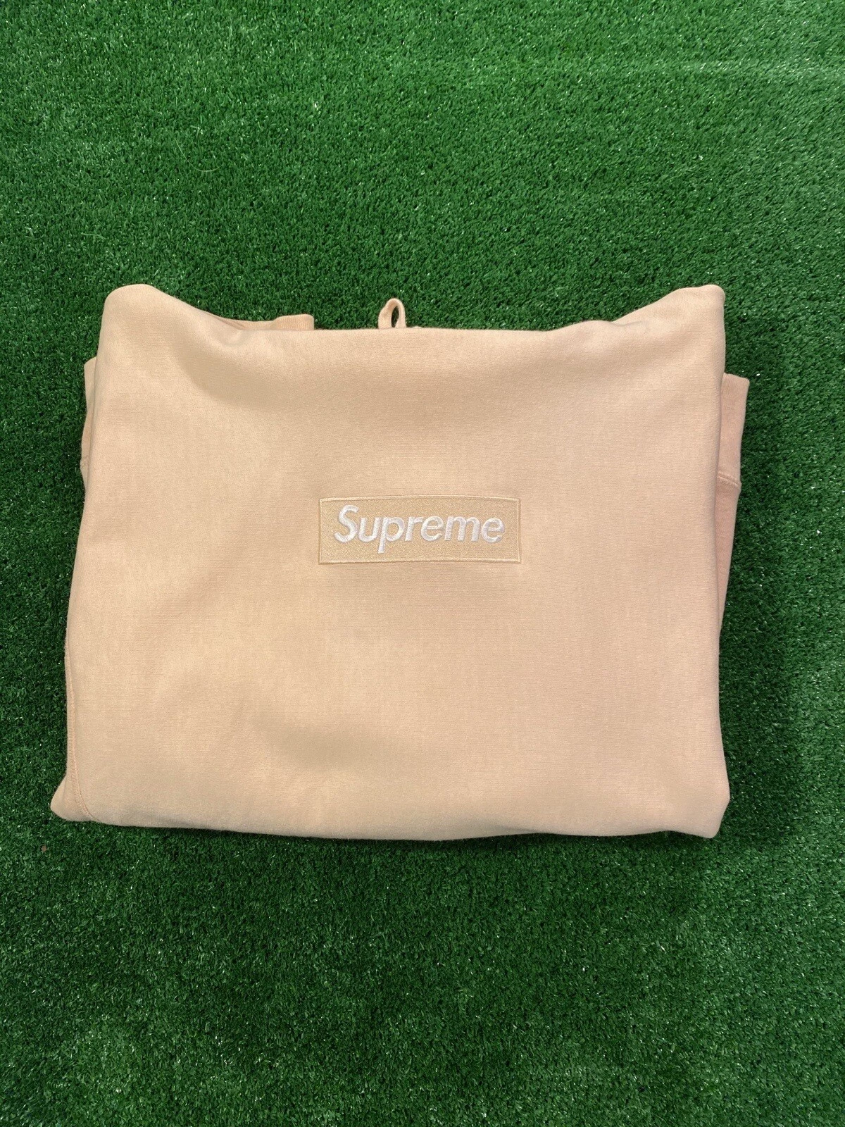 100 % AUTHENTIQUE BOITE SUPREME LOGO PULL À CAPUCHE SWEAT SHIRT PÊCHE FW16 TAILLE LARGE