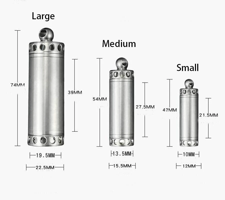 EDC Titanium Tool Waterproof Container Survival Case Box Outdoor For Pill Match - Image 3 of 4