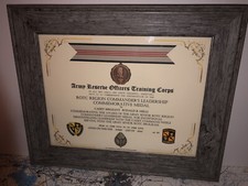 ARMÉE R.O.T.C. / CERTIFICAT DE MÉDAILLE COMMÉMORATIVE DIRECTION COMMANDANT DE RÉGION