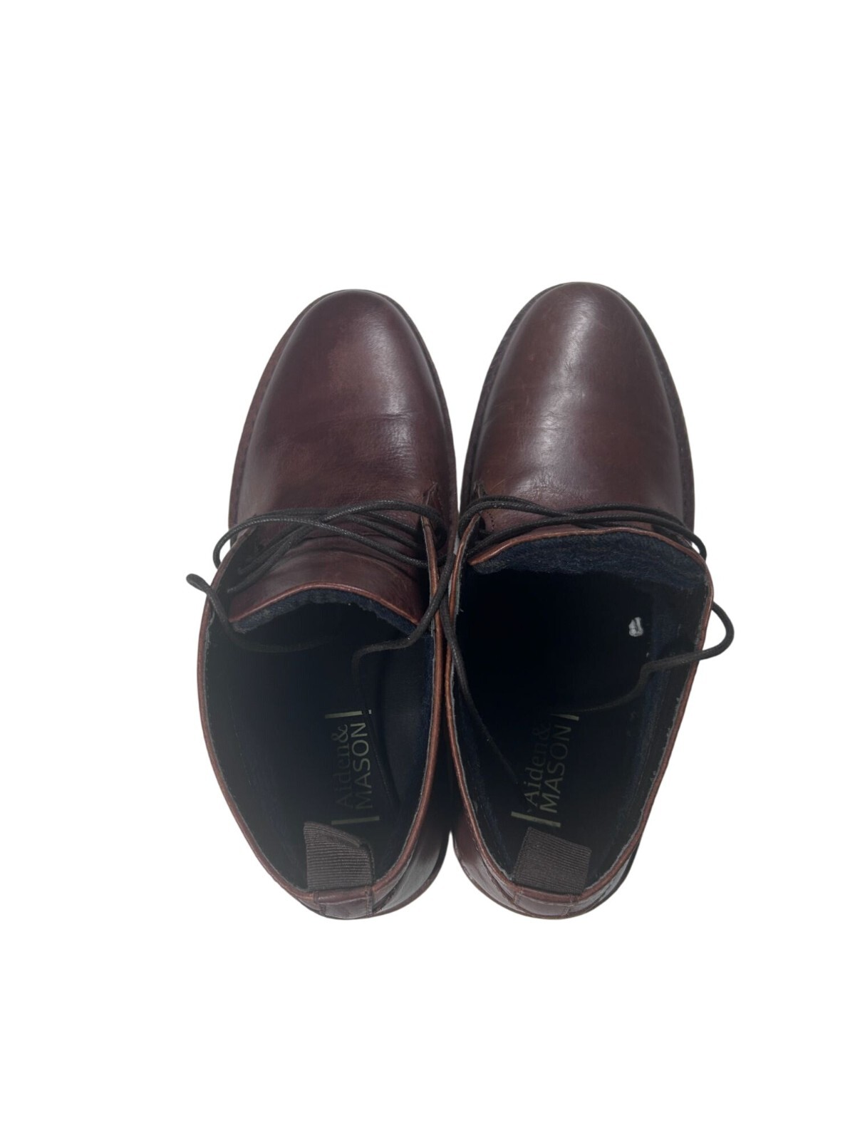 Aiden & Mason Shoes Mens Brown Leather Chukka Boots Size 8 With Crepe Sole