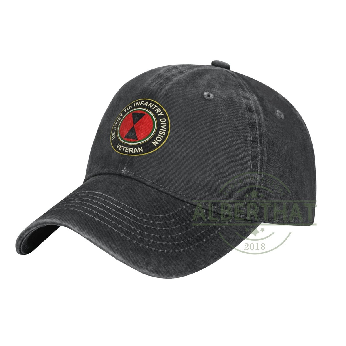 U.S. Army 7th Infantry Division Veteran Unisex Denim Hat