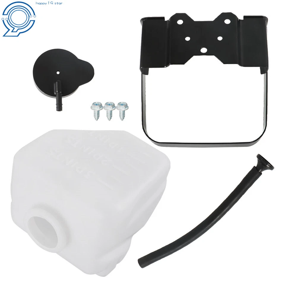 Washer Jar 8pc kit Bottle Bracket Cap Bolts Hose Filter Windshield jug reservoir Foto 2 de 4