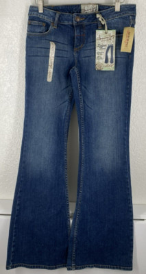 AMERICAN RAG CIE High Rise Super Flare Soft Denim Jeans Junior 5 Y2K