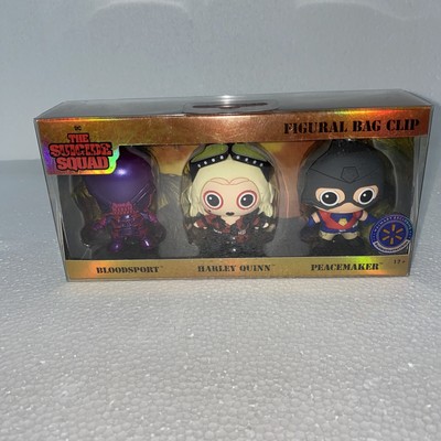 The Suicide Squad Exclusive Figural Bag Clip Bloodsport Harley Quinn Peacemaker