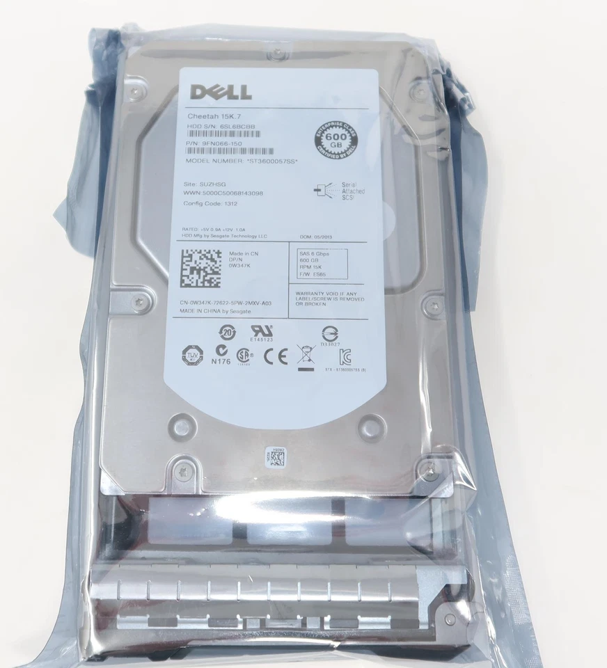 Dell ST3600057SS W347K 600gb 15k 3.5in SAS Hard Drive - Image 2 of 2