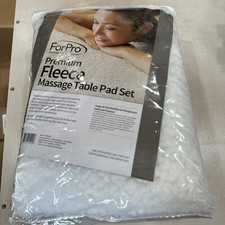ForPro Premium Fleece Massage Table Pad Set, Natural, Ultra-Light, Stain