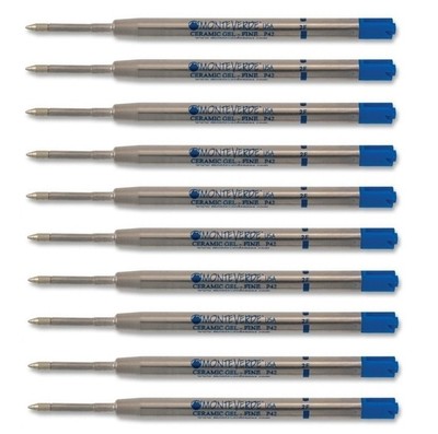10 - MONTEVERDE Ballpoint Parker Style GEL Pen Refill - Fine Point - BLUE