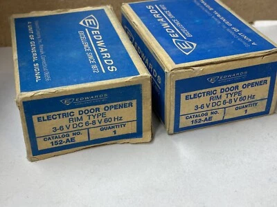 2 pc Lot of EDWARDS Signaling 152-AE 3-6VDC 6-8VAC Brass Door Opener 152 AE