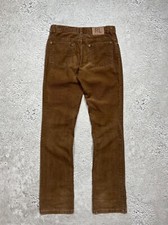 Women  s Vintage Ralph Lauren Corduroy Pants Brown RL Studded Logo 100 Cotton