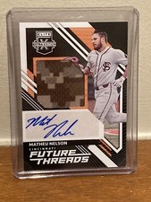 2021 PANINI ELITE EXTRA Matheu Nelson Future Threads Camo Jersey Patch Auto