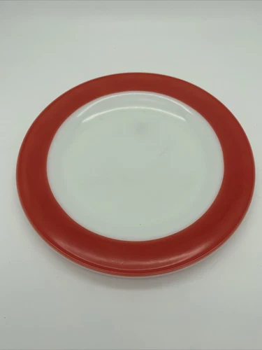 Vintage Pyrex 10” Replacement Milk Glass Plate with Pink Flamingo Border