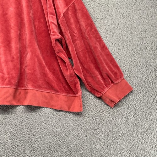 J. Crew Sweatshirt Womens 3X Verlour Crew Neck Coral Pink Relaxed Y2K Lounge - Picture 4 of 14