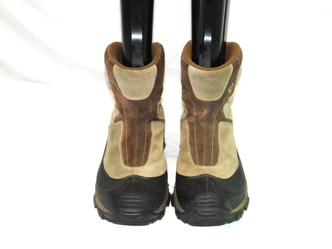 Columbia 9 Mens Brown Black Snowtrek Slip On Winter Snow Boots 200G Insulation