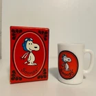 Vintage ~ Avon Snoopy Liquid Soap Mug ~ MILK GLASS MUG & ORIGINAL BOX ONLY