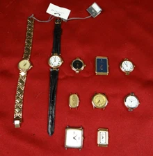 10pc Wristwatch Lot, Lady's, Michel Herbelin, France (For Parts or Repair)