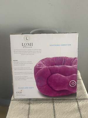 Lomi Massage Vibrating Neck Wrap Ultra Plush Microfleece, Wireless Travel  Pillow | eBay