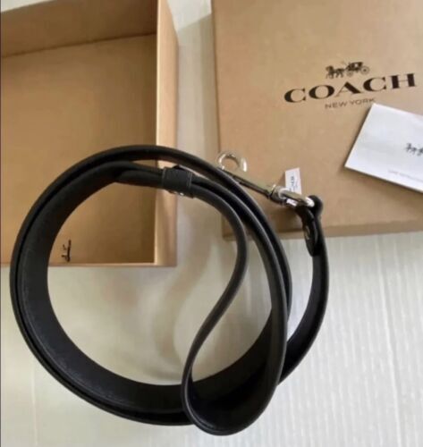 Authentic Coach FS4005 SV/Khaki Leather Dog Leash | eBay