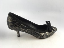 Donald j. Pliner Ginni silver black Reptile Print pumps SZ 6 M
