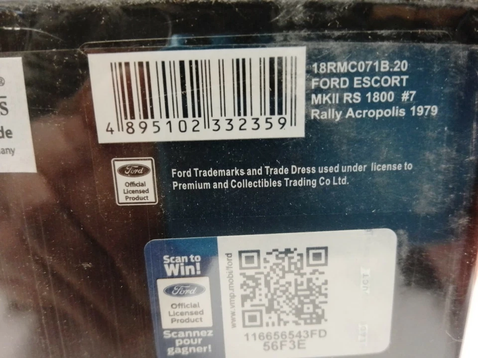 IXO Ford Escort MKII RS 1800 #7 Clark Rally Acropolis 1979 1/18 18RMC071B - Immagine 3 di 3