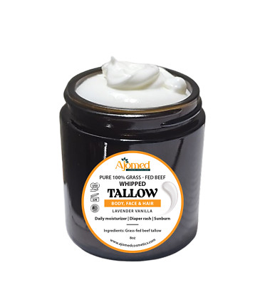 Handmade Whipped Tallow Cream - Pure organic Grass-Fed beef tallow face and body