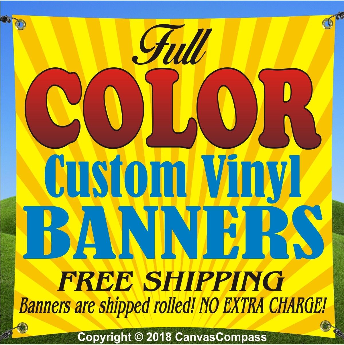 2' x 25' Custom Vinyl Banner Full Color - Design Free Fre + Year-end Free shipping on posting reviews gift 13oz