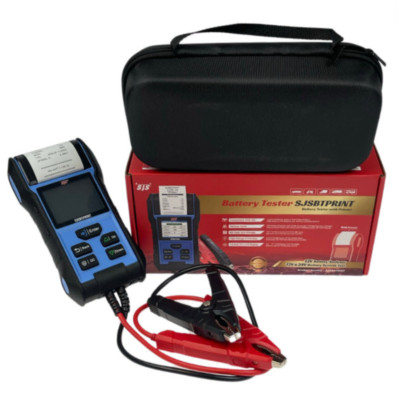 SJS BATTERY TESTER with TFT LCD DISPLAY with PRINTER 12V 24V Battery system test