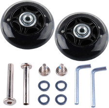Gekufa Luggage Wheels Replacement 76mm x 24mm , 1 Pair