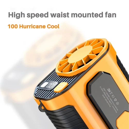 Portable Waist Clip on Fan Hanging Cooling Fan USB Rechargeable Power Bank Fan - Picture 6 of 17