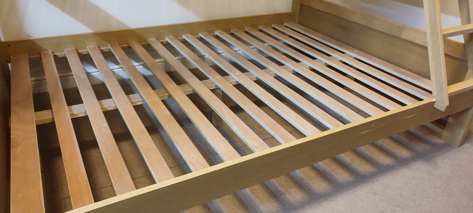Triple Wooden Bunk Bed With Mattresses eBay
