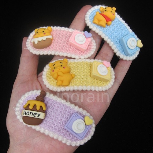 Disney Princess Winnie the Pooh Crochet BB Hair Clip Children Kids Girls - Picture 4 of 24