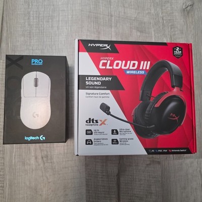 BUNDLE Logitech G PRO X Superlight Mouse and HyperX Cloud III Wireless Headset
