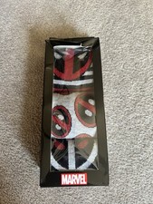 Marvel 3 Pair Crew Socks Deadpool Shoe Size 6-12