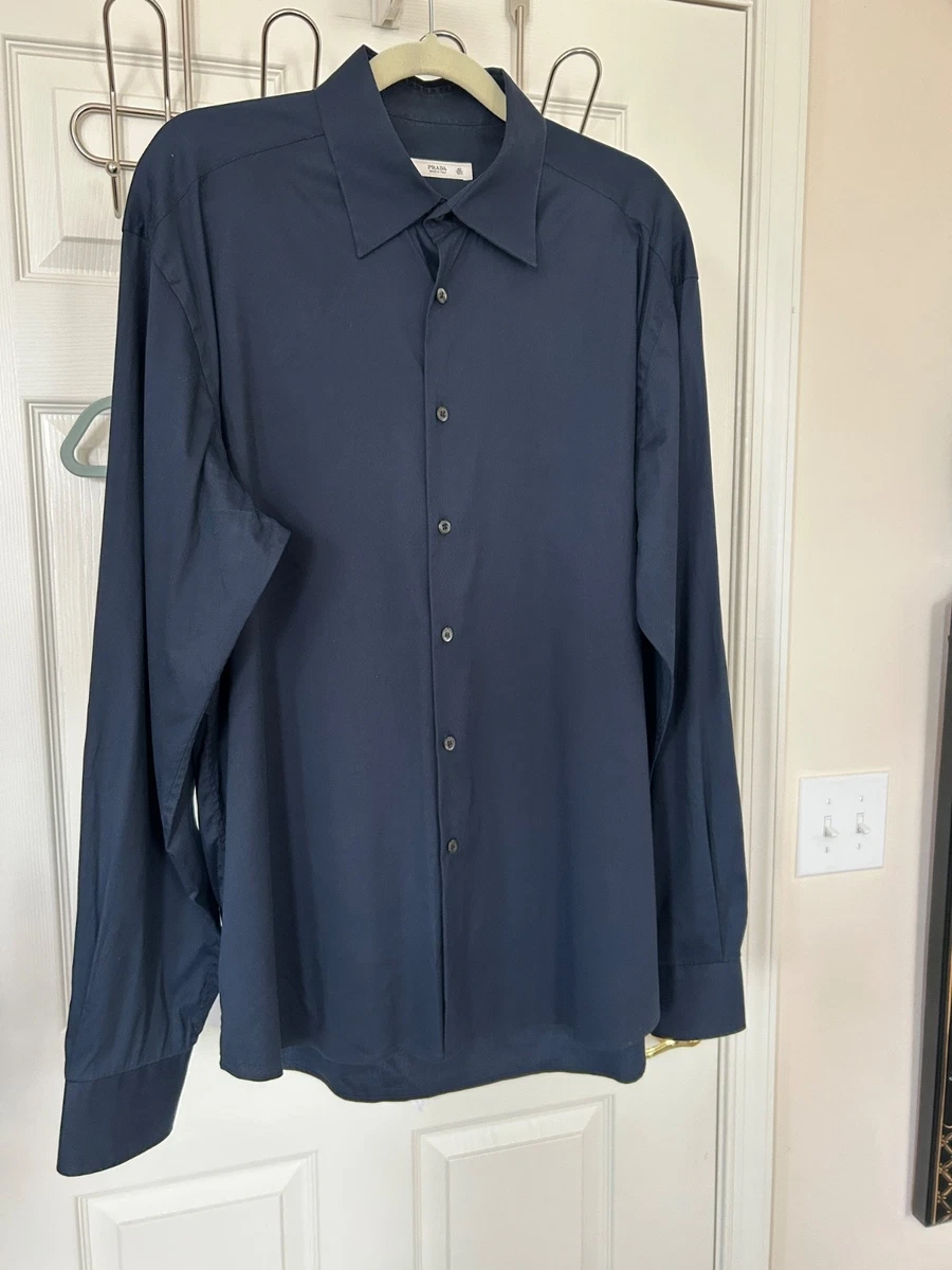 PRADA Nylon Long Sleeve Casual Button-Down Shirts for Men for sale