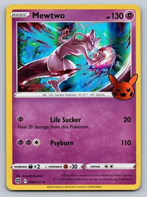 Mewtwo 056/172 Holo Promo Trick or Trade BOOster Pokemon Lightly Played