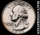 1955 Silver Washington Quarter - Choice Gem Brilliant Unc  Lustrous  #K1759